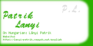 patrik lanyi business card